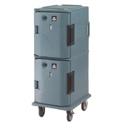 Photo 1 matériel référence CJ637: Chariot isotherme avec portes chauffantes cambro ultra camcart upch800 bleu ardoise