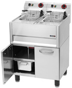 Photo 1 matériel référence C6FE8266S: Friteuse électrique 2 x 8 litres avec soubassement 66