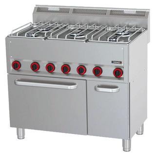 photo 1 fourneau gaz 5 feux avec four électrique ventilé gn 1/1 p 99