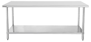 photo 1 table de travail inox 600 avec étagère 1200 mm