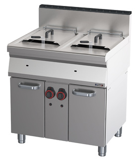 photo 1 friteuse gaz avec soubassement 2x15 litres 80