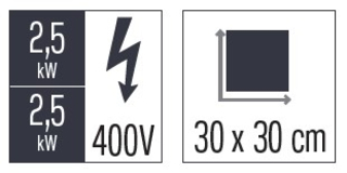 photo 2 fourneau électrique 2 plaques coup de feu avec soubassement 40 