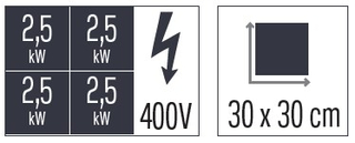 photo 2 fourneau électrique à poser 4 plaques coup de feu 80 