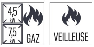 photo 2 fourneau gaz 2 feux avec soubassement hp 40 