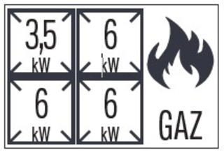 photo 2 fourneau gaz à poser 4 feux 80 