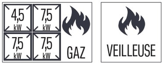 photo 2 fourneau gaz à poser 4 feux hp 80 