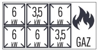 photo 2 fourneau gaz à poser 6 feux 120 