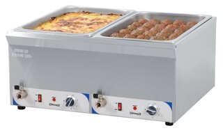 photo 1 double bain-marie avec robinet de vidange gn 1/1 - 200 mm