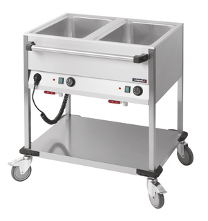 photo 1 chariot bain-marie à eau 2 x gn 1/1 