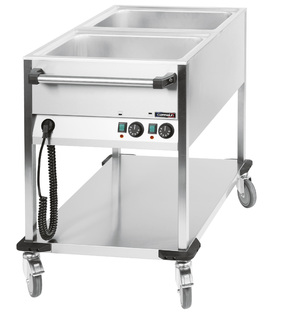 photo 1 chariot bain-marie à eau 2 x gn 1/1