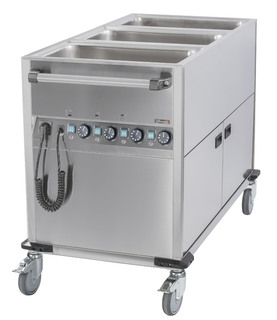 photo 1 chariot bain-marie à eau 3xgn 1/1 avec soubassement chauffant vertical