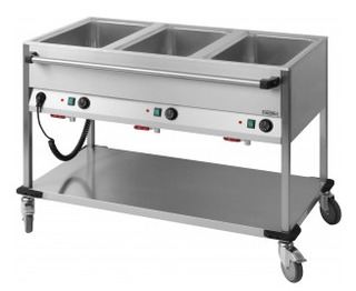 photo 1 chariot bain-marie 3 gn 1/1