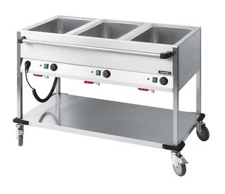 photo 1 chariot bain-marie à eau 3 x gn 1/1 