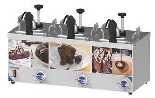 photo 1 distributeur à sauce avec pompe et bec chauffant triple