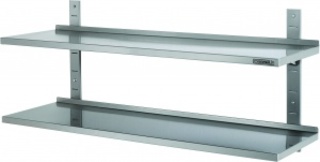 photo 1 etagère double murale sur crémaillère 1400x355