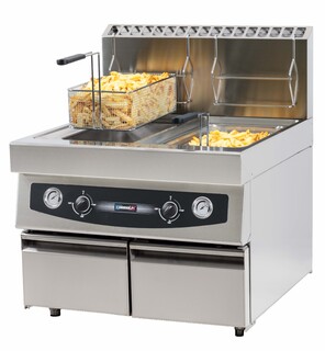 photo 1 friteuse gaz à poser avec vanne de vidange  2 x 17 litres