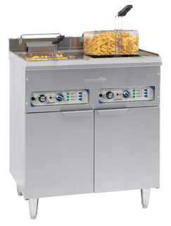 photo 1 friteuse lectrique sur pieds 2 x 16 litres