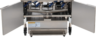 photo 2 friteuse électrique avec relevage automatique et filtration 4x12 litres 17+17kw