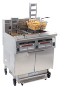 Photo 1 matériel référence CFPRAF222: Friteuse électrique avec relevage automatique et filtration 2 x 22 litres 17+17k