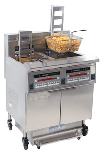 photo 1 friteuse électrique avec relevage automatique et filtration 2 x 22 litres 17+17k
