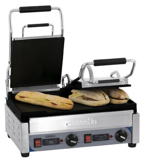 photo 1 grill panini double premium lisse - lisse avec minuteur