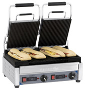 Photo 1 matériel référence CGP2RRPT: Grill Panini double Premium Rainurée - Rainurée avec minuteur