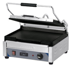 Photo 1 matériel référence CGPRLGPT: Grill Panini Grand Premium Rainurée - Lisse avec minuteur