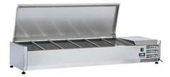 Photo 1 matériel référence CSAP513C: Saladette à poser 5 x GN 1/3 + 1 GN 1/2 avec couvercle
