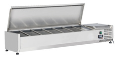 Photo 1 matériel référence CSAP714C: Saladette à poser 7 x GN 1/4 avec couvercle