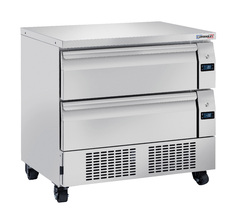 Photo 1 matériel référence CSRMPN4: Soubassement réfrigéré 2 tiroirs mixte positif-négatif 4 x GN 1/1 