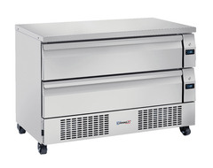 Photo 1 matériel référence CSRMPN6: Soubassement réfrigéré 2 tiroirs mixte positif-négatif 6 x GN 1/1 