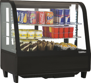 photo 1 vitrine réfrigérée à poser 100l noire