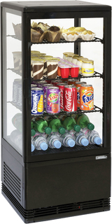 photo 1 mini vitrine réfrigérée positive 78l noire