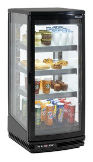 photo 1 mini vitrine réfrigérée 93 l noire