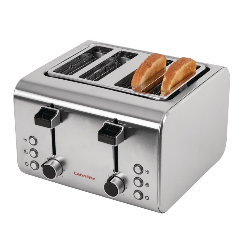 Grille-pain inox Caterlite 4 tranches < Toasters