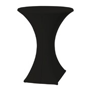 Photo 1 matériel référence CD718: Jupe de table en jersey stretch avec fermeture éclair noire 80x105cm