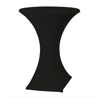 photo 1 jupe de table en jersey stretch avec fermeture éclair noire 80x105cm