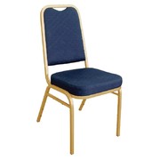 Chaises de banquet à dossier carré Bolero bleues