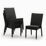 Chaises en rotin PE Bolero anthracite