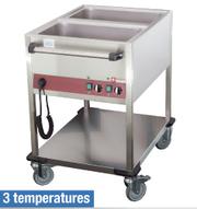 Chariot bain-marie 2 GN 1/1