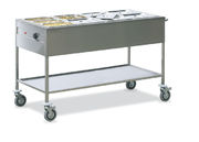 Chariot bain-marie 4 x GN1/1
