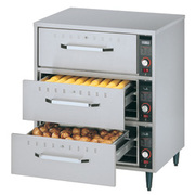 Chauffe-aliments à poser, 3 tiroirs gn 1/1 150 mm