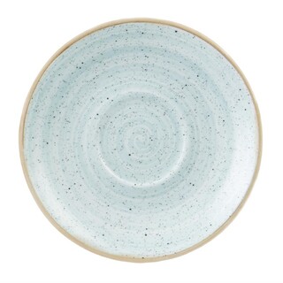 photo 1 soucoupes à cappuccino rondes churchill stonecast bleu pâle 185mm (lot de 12)