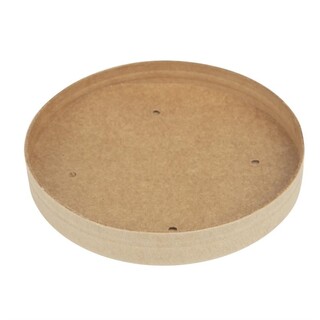 photo 4 couvercles pour bols à soupe kraft micro-ondables recyclables colpac 225ml et 350ml lot de 500