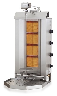photo 1 gyros grill de gaz moteur au-dessus 4 zones de chauffage