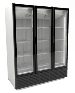 photo 1 réfrigérateur 3 portes en verre - blanc 9002