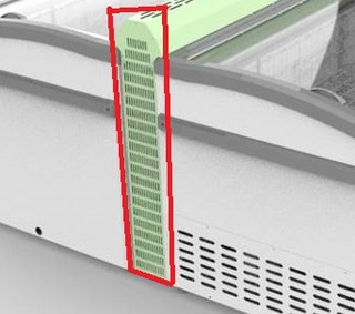 photo 1 congélateur bahut connexion côté blanc  pour îlot sans élément de la tête
