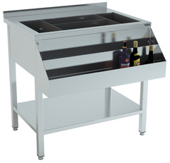 Photo pour représenté les tables et meubles pour créer et réaliser des cocktails en vente