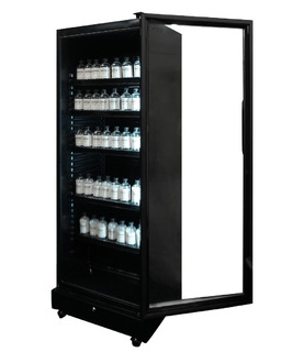 photo 2 réfrigérateur 1 porte en verre noir sve-450 bl