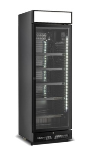 photo 1 réfrigérateur 1 porte en verre noir avec canopy sve-450 blc